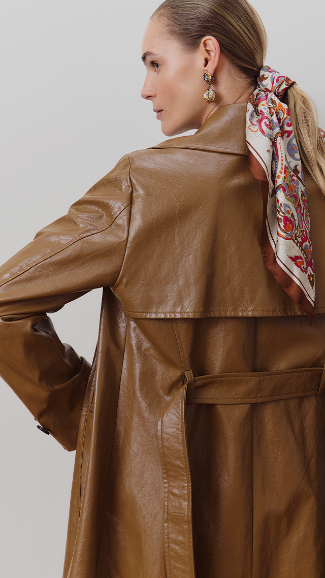 Khaki raincoat
